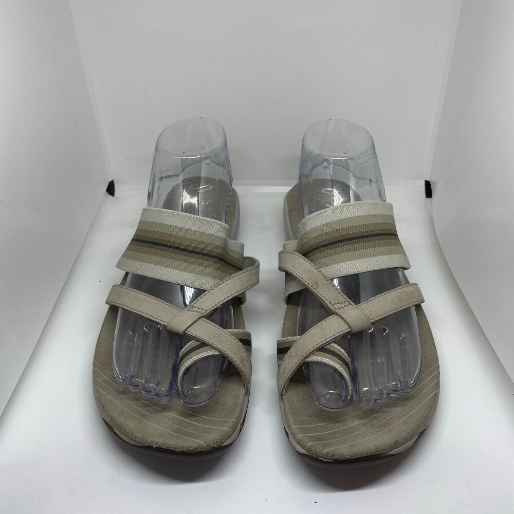 Merrell Zinnia Aluminum Silver Lining Sandal Thong Flip‎ Flop Slip On Women’s 9